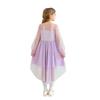 Hawaiian Beach Dress Purple Girl Dress Mesh Lace Princess Dress Children's Performance Costume