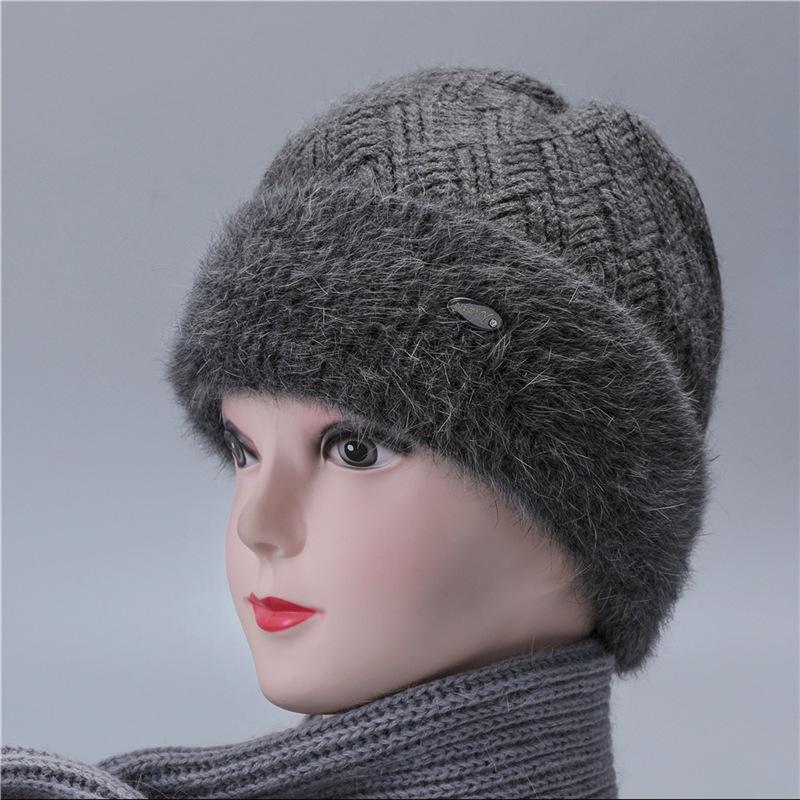 

Шапка Женская Зимняя Кроличья Шерсть Вязаная Теплая Флисовая Холодная Шапка one size elastic