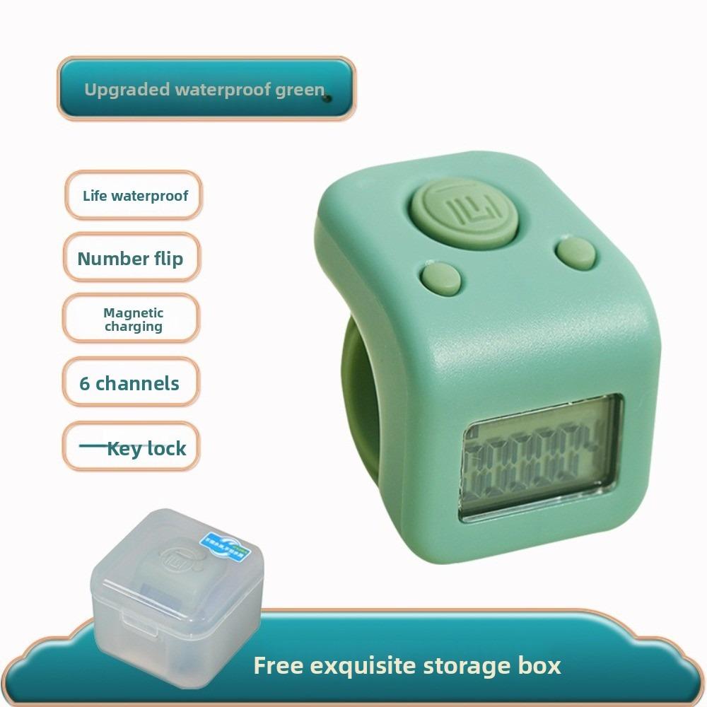 Portable Waterproof Lap Counter Rechargeable with Led Display Finger Counters 6 Digits Number Tally Clicker for Swim Laps 1