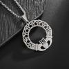 Popular Irish Stainless Steel Hollow Necklace European and American Popular Celtic Knot Pendant Trend Item