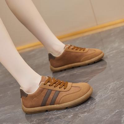 Mode 2024 Herbstmode Neue Damen Bequeme Einfarbige Schnür-Low-Top Einfache Atmungsaktive Sneaker