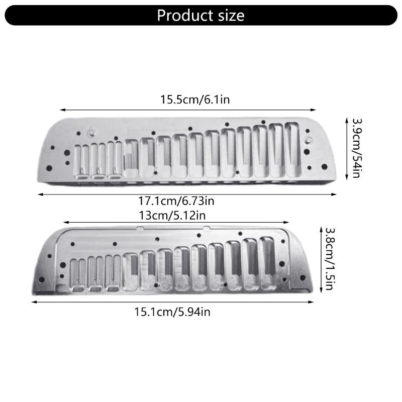 Aluminum Smooth C Key Harmonica Mouth Organ Metal Comb Harmonica for Easy Play and Quick Assembly Easy To Use