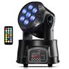 BETOPPER 7x8W RGBW DMX512 Moving LED Stage Light with Remote Control, 7 Color Conversion, 9/14CH Disco Light for Parties, High-Speed ??Rotation, High