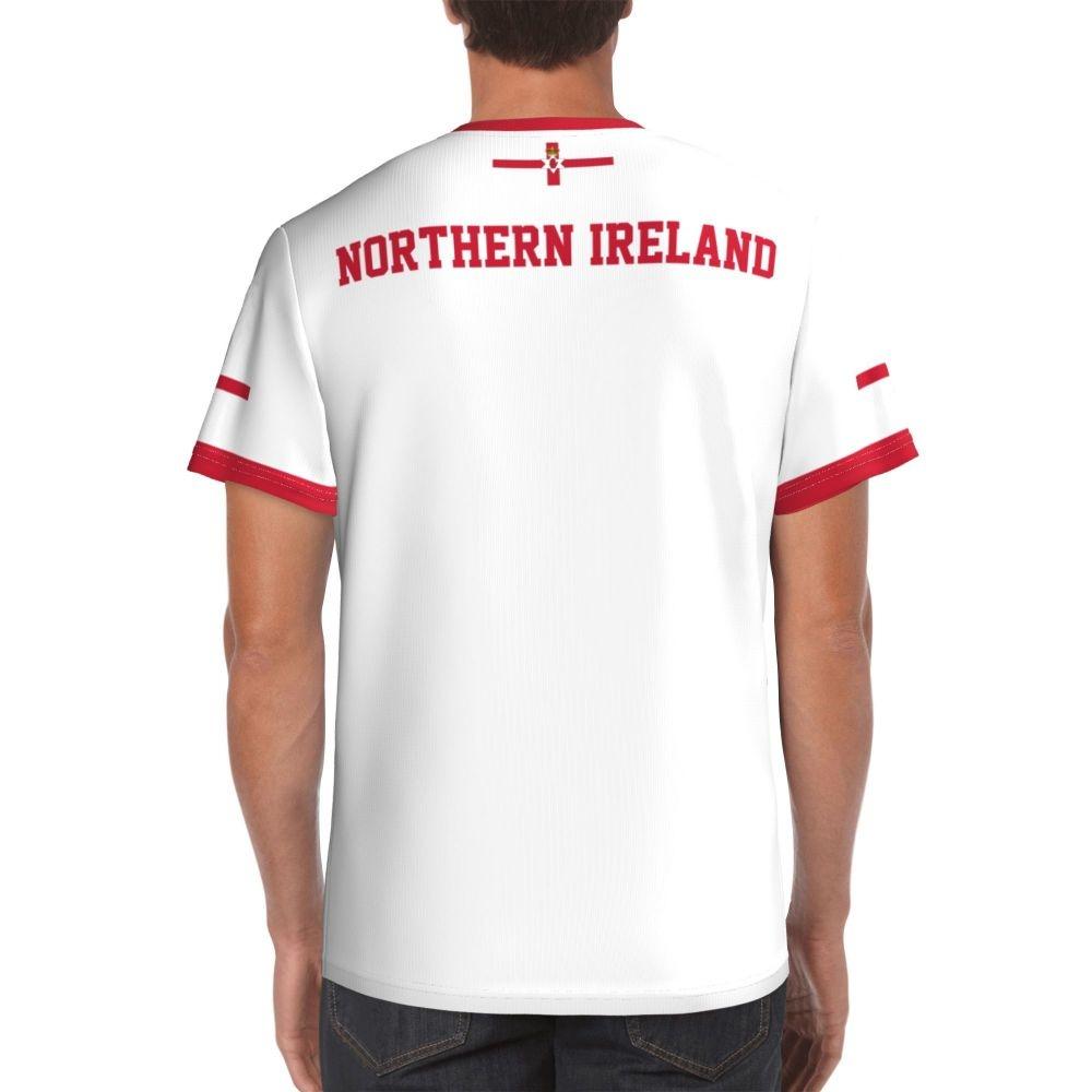 T-shirt Stampata 3D Bandiera dell'Irlanda del Nord Estate Nuovi Maglie da Calcio Sportive Maglietta a Girocollo di Tendenza Squadra di Calcio Uniformi Tee