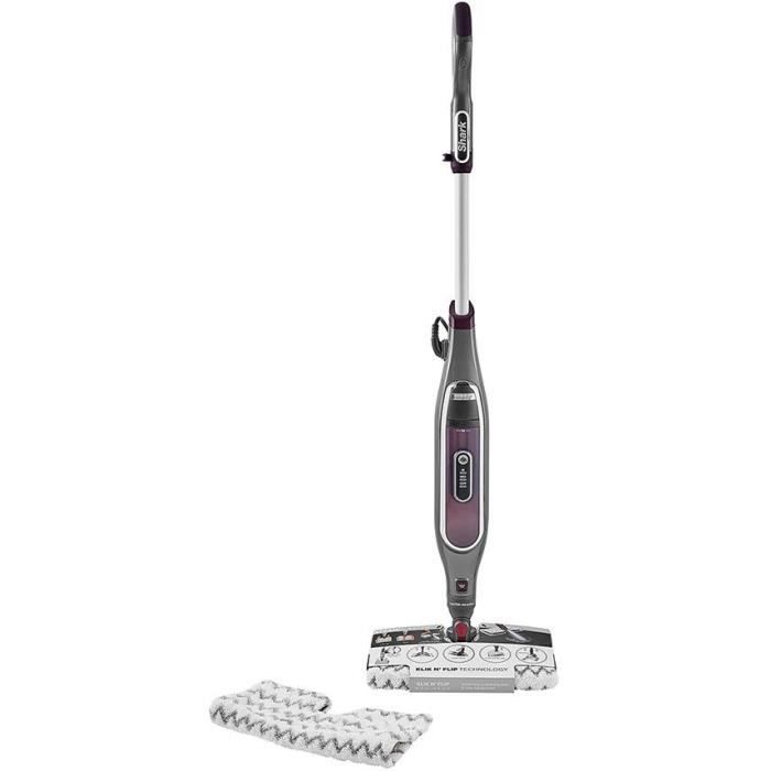 Mopa a Vapor Shark S6003EU, 1200W, Modo Ráfaga de Vapor, Depósito de 350 ml, Paños Lavables - Gris/Borgoña