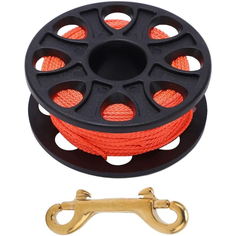 

Plastic Spool Finger Reel with Double Ended Hook Scubas Diving Reel Finger Line Spool Wreck Guide Line Reel Enduring чорний