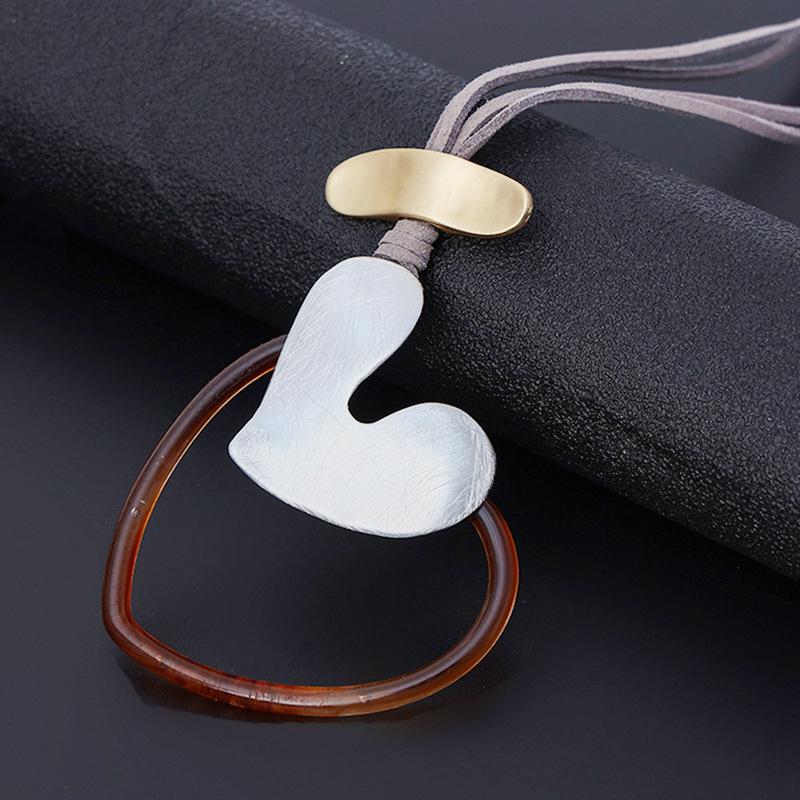 New women's necklace long high fashion retro personality trend pendant European and American
