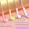Universal 3.5Mm Stereo In-Ear Macaron Color Headphones Sport Music Earbud Wired Earphones With Mic For Xiaomi Huawei Samsung