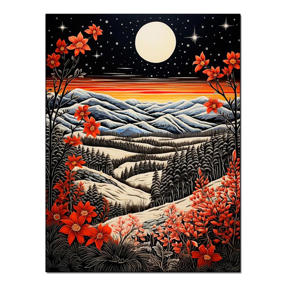 Landscape Sunset Diamond Painting Complete Kit DIY Mosaic Embroidery Hobby Handicraft Painting for Home Wall Decoration