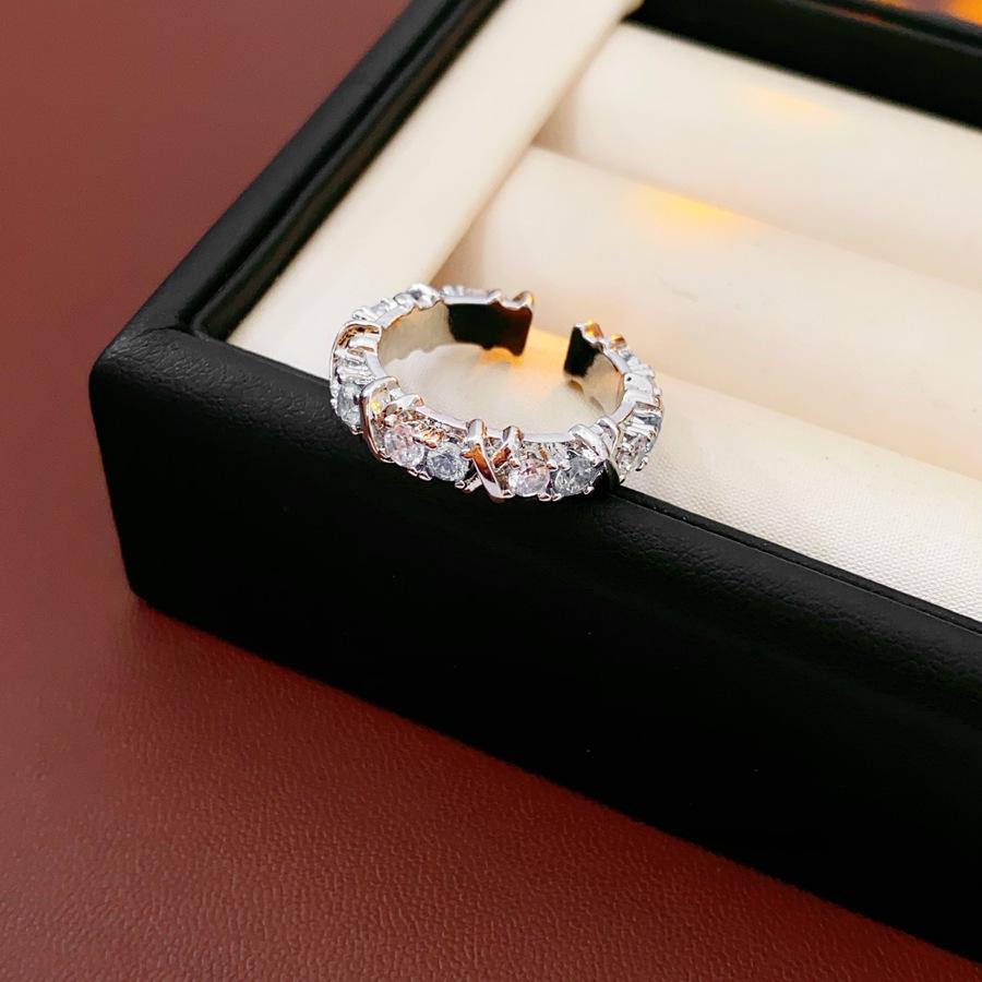 5A Grade Zircon Bauhinia Pattern Open Ring - Luxurious, Versatile, Exquisite Jewelry for Women