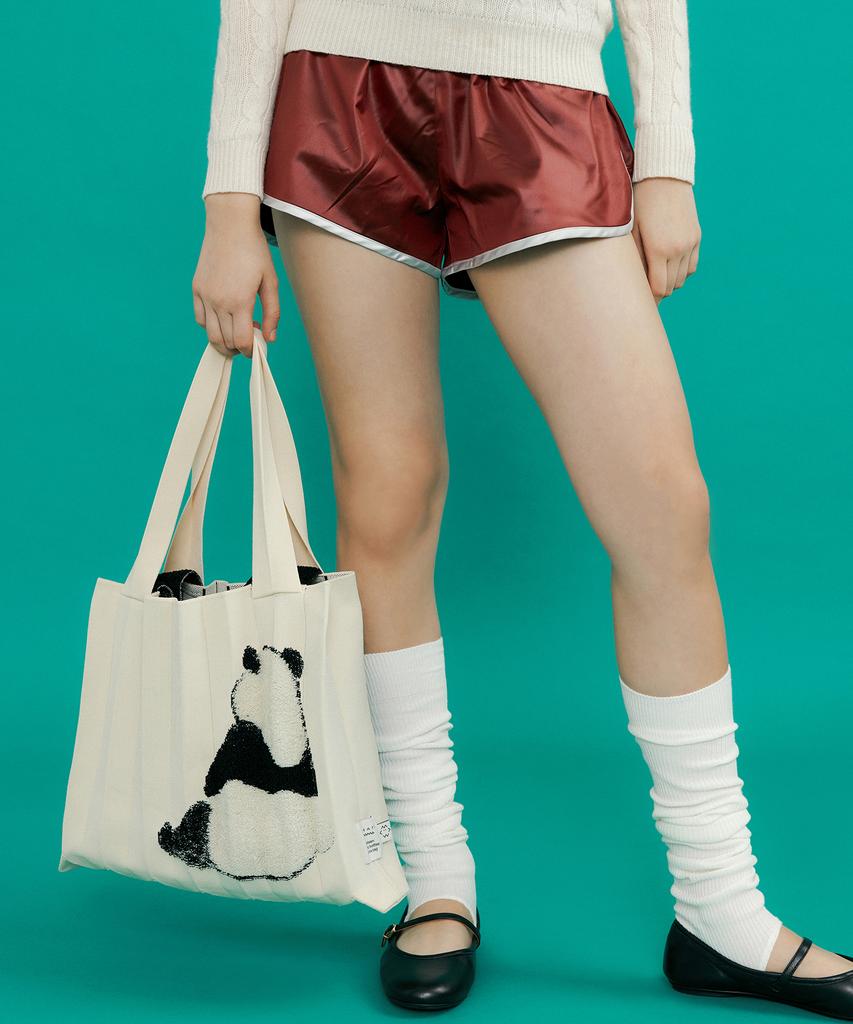 Pleatsmama [Panda Edition] Two-Way Shopper Bag Giant Panda