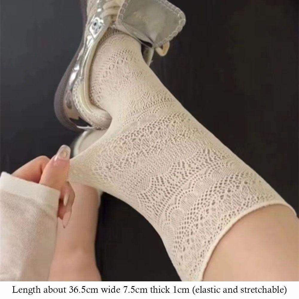 Cotton Lace Socks Hollow-Out Mesh Casual Socks Kawaii Lolita Socks  for Women