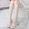 Black And White Lace Socks Spring And Summer Thin Mesh Medium Tube Stacking Socks Sweet Lolita Japanese Stockings Tide