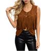 Women's Fashion Color Round Neck Sleeveless Button Vest for Everyday Casual Wear
