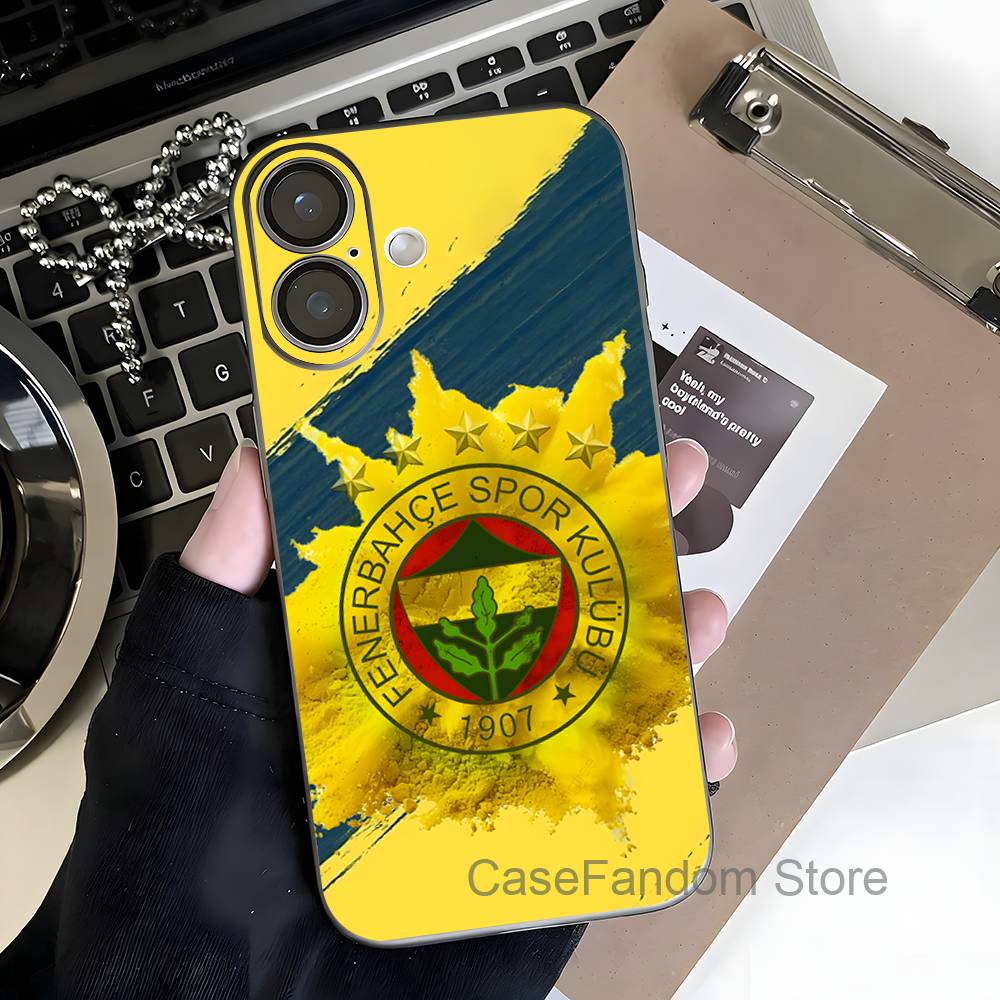 Turkey F-FenerbahceS-E For iPhone 17,16,15,14,13,12,11,Pro,Max,Plus Transparent Gray Phone Case Magnetic Wireless Charging