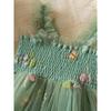 Mädchen-Traumhaftes Dreidimensionales Schmetterlingsflügelkleid, Süßes Mehrfarbiges Blumenbesticktes Netz-Prinzessinnenkleid für Sommer-Geburtstagspartys