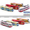 4Pcs Car Toys, Bus Train Model Toys, Car Toys, Inertia Car, Door Opening, Bus Toys, Education Toys, Desktop Decoration for Children 4-6 Years Old