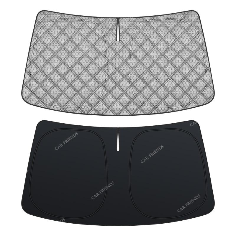 For Nissan NV200 -Fit 4-Layer Graphene Windshield Sunshade Reflective Gray-Silver Surface Helps Reduce Direct Sunlight