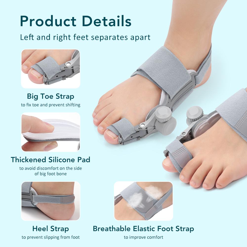 Bunion Corrector Big Toe Hallux Valgus Foot Brace Angle Adjuster Bone Thumb Straightener Orthopedic Strap Pedicure Care Tool