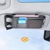 Mesh Car Sun Visor Organizer Large Capacity Cards Holder Hanging Sunglasses Clip  Car Accessorie