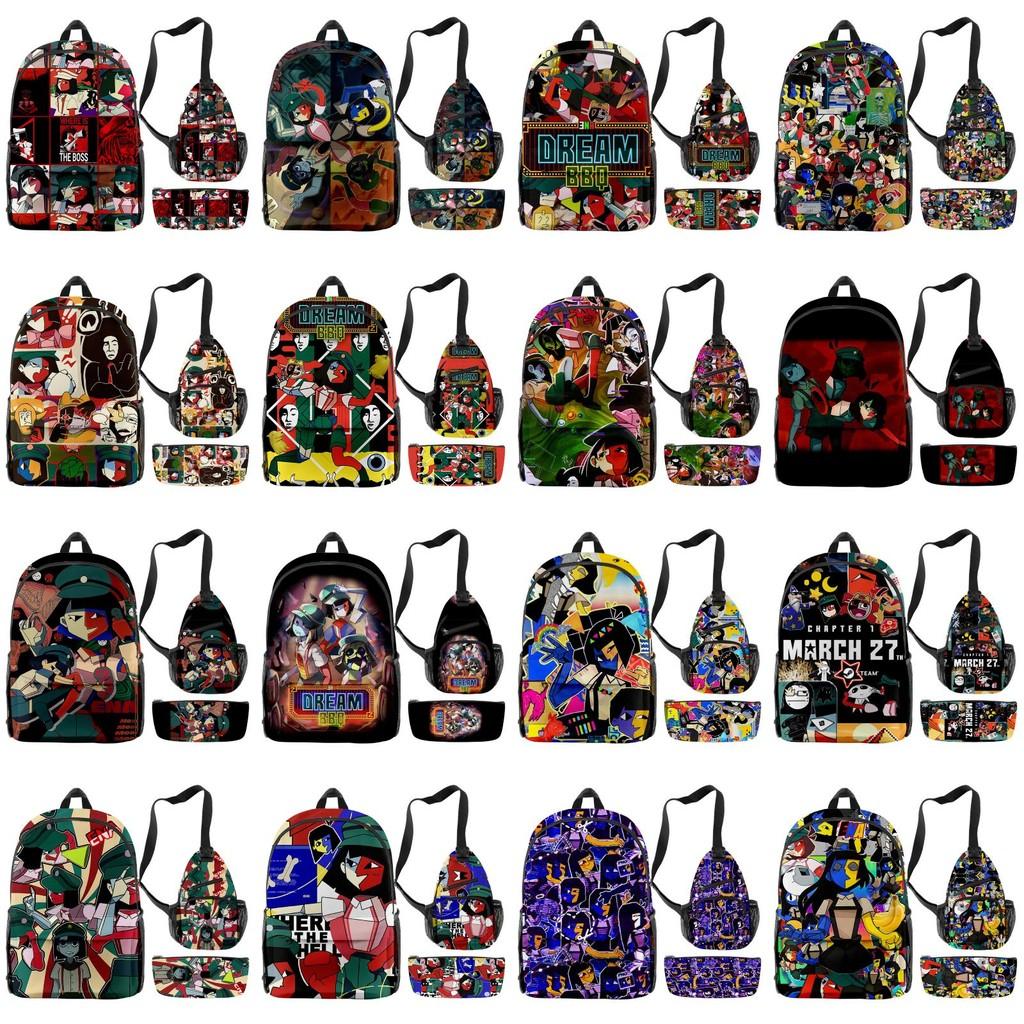 Dream Ena Bbq Children School Bag Set Pencil Case Durable Material Student Young