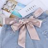 Waistbands Silk Scarf Solid Color Ribbon Knot Rope Fashion Long Scarf  Ladies