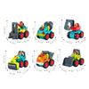 6 Stück/Set Kinderspielzeug Reibungsantrieb Schieben und Spielen Fahrzeuge Ingenieurteam LKW Betonmischer Planierraupe Früherziehendes Kinderspielzeug