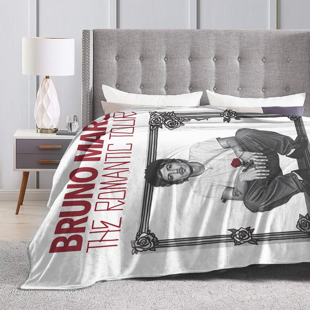 Bruno Mars Tour Flannel Throw Blankets Blankets for Sofa Car Soft Bedding Throws,