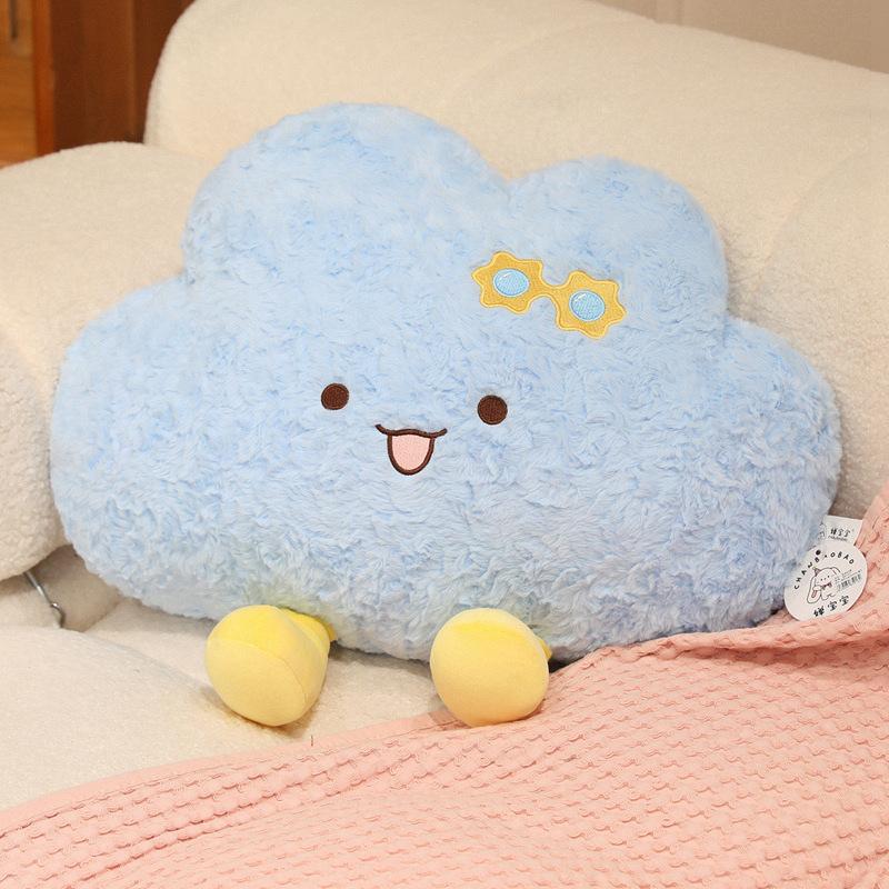 Kawaii Wetterwolken Serie Plüschtier Superweiches Wolken-Kissen Dekoration für Sofa Zuhause Schlafbegleiter Kissen Haustier Spielzeug 35x50cm