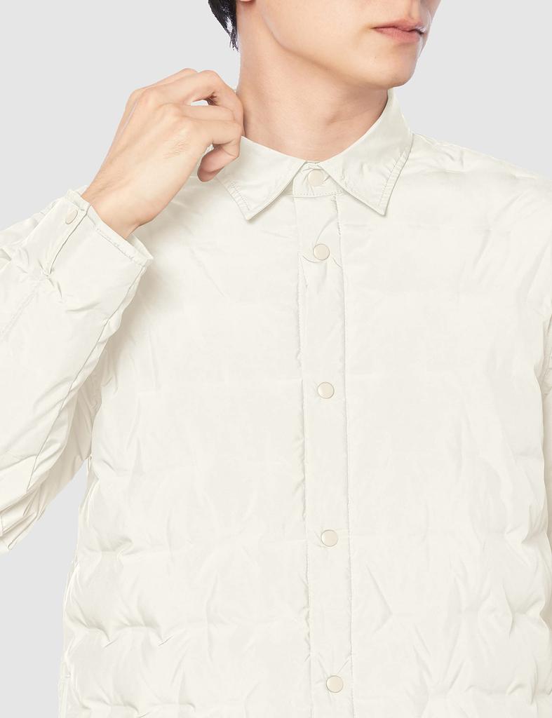 Mizuno Stitchless Down Shirt for Outdoor Mountain and Cold Weather Pristine Size M to by Men's Activities, Trekking, Climbing, Protection, White, (Go