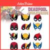 Papieren brillen met Deadpool- en Wolverine-thema voor kinderfeestjes, leuke rekwisieten.
