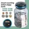 Creative Smart Counting Piggy Bank 1.8L Pound, Euro and Dollar Piggy Bank Large Bucket Piggy Bank