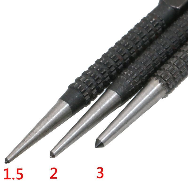 3 buc/set 1.5 mm/2 mm/3 mm perforator central din oțel aliat instrument de găurit pentru marcarea metalului și lemnului