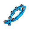 Double Row Tambourines Fish Shaped Handbell Half Moon Tambourine Musical Instrument for Adults Kids Church Bars