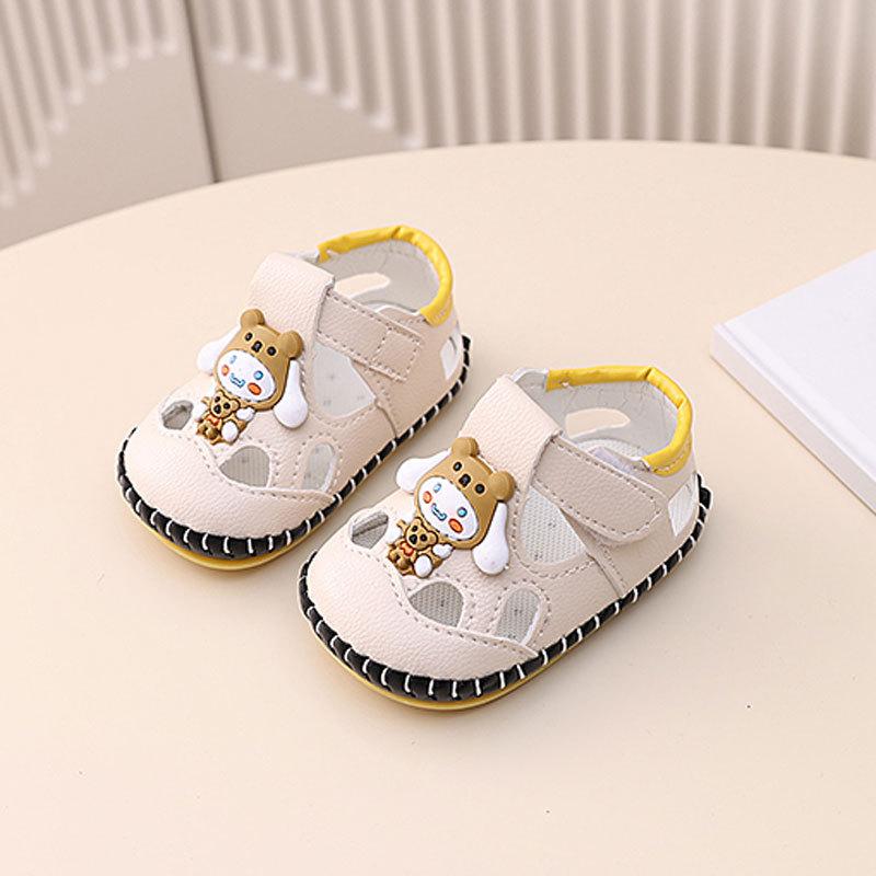 

Spring and Summer New Soft-soled Baby Shoes Male 3-7-9 Months 0 1 1/2 Years Old Infant Sandals Female 18 білий