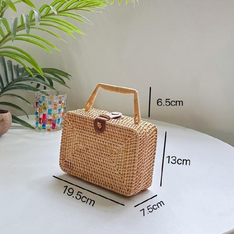 Handwoven Shoulder Bag Crossbody Bags Rattan Bag for Women Girl Vintage Handbag