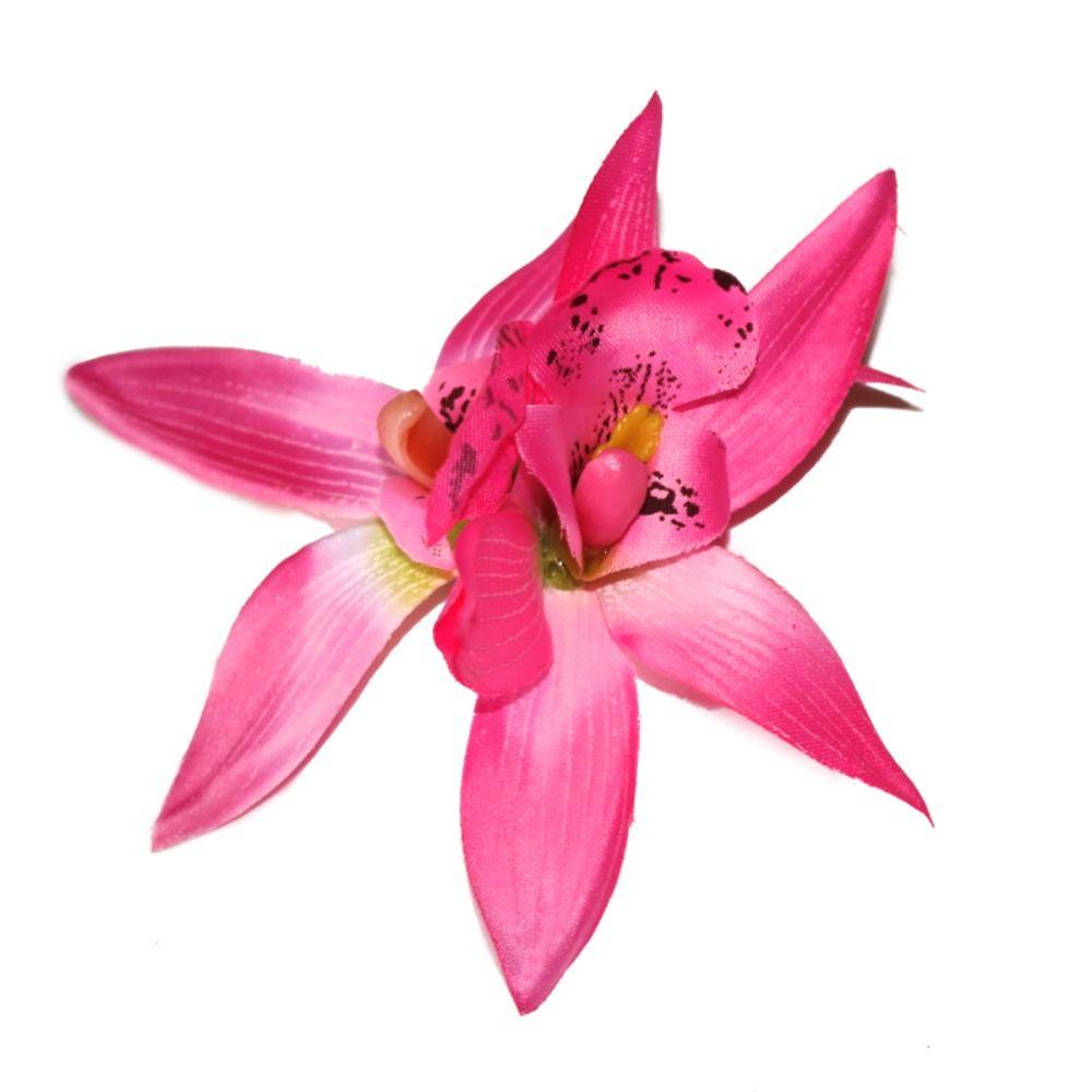 Flower Orchid Duckbill Clip Cloth Korean Style Hairpins Creative Simulation Flower Hair Clip  Party