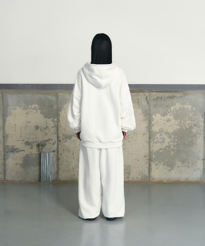 Unusedlab H-Hotfix Zip-Up Hoodie [Ivory]
