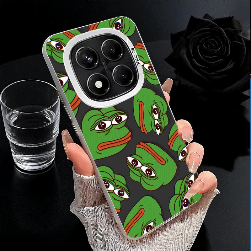 Funny Sad Forg P-Pepe Meme Soft Phone Case for Xiaomi Redmi Note 13 14 15 Pro Plus 12S 12 11S 11 11T 10S 10 Shockproof Cover Bac