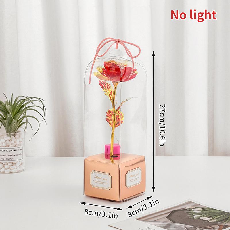 Red Rose Flower Artificial Flower 2025 Rose in Glass Cover Creative Valentine's Day Gift  Wedding Galaxy Rose New Year's Gift