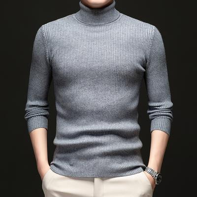 Winter Heren Coltrui Heren Trendy Veelzijdig High-end Jongens Onderkant Gebreide Trui