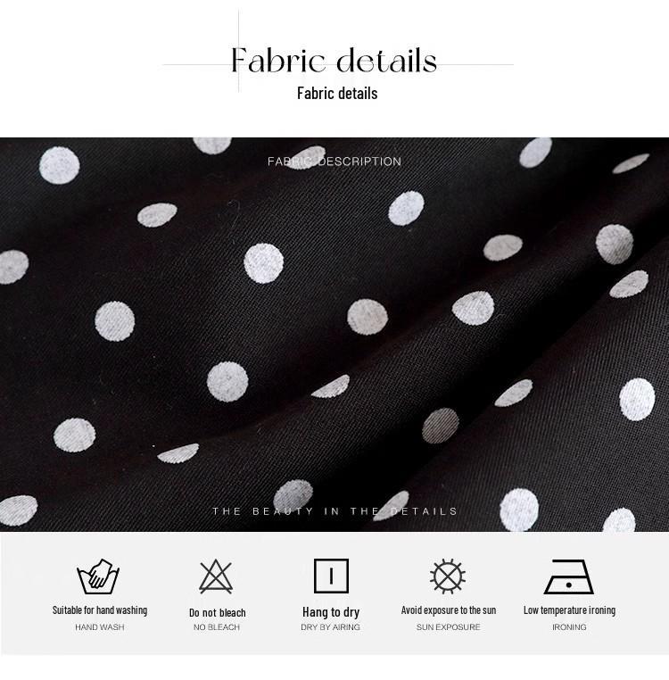 Women's Black Bodycon Skirt: White Polka Dot, High Waist, A-line, Summer Casual Versatile Short Skirt