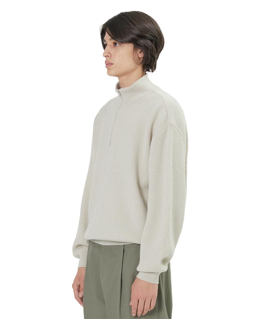 Beulaunyadeu Knit Half Zip-Up, Ecru