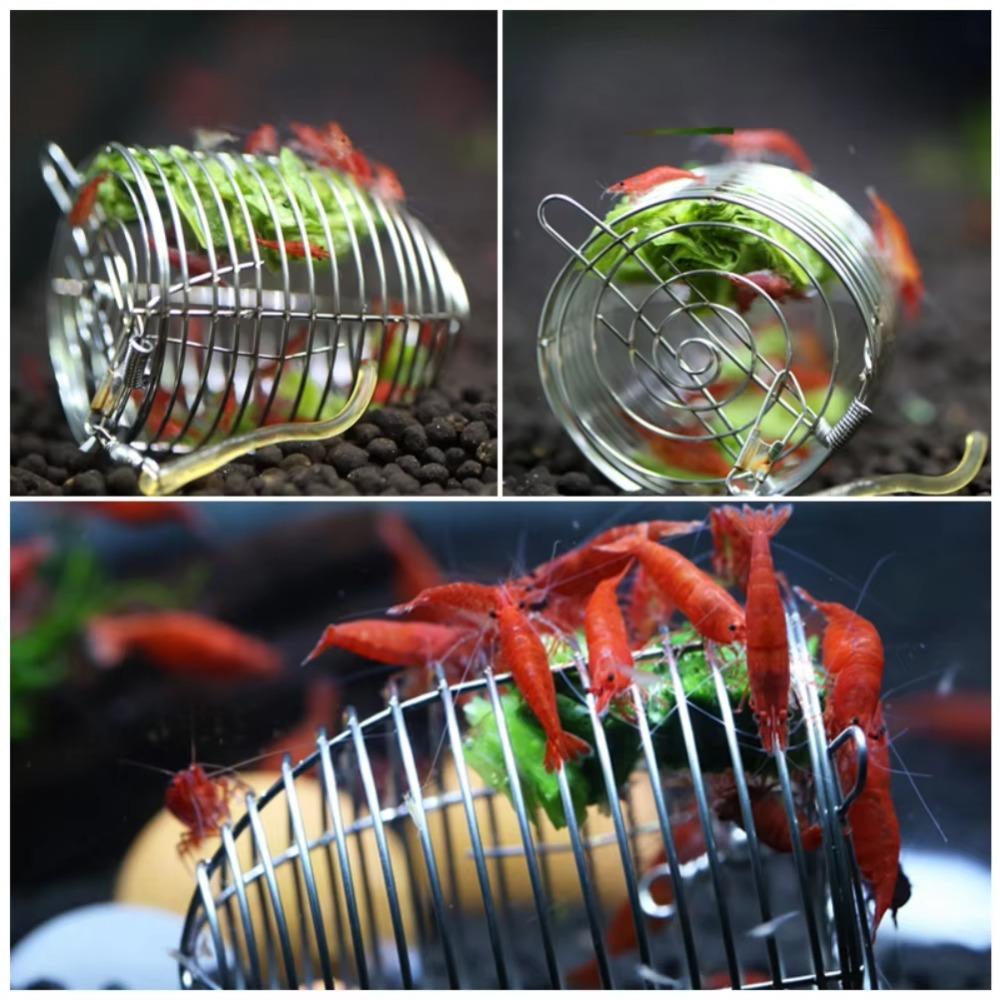 2/1Pc Shrimp Feeding Dish Stainless Steel Shrimp Bowls Feed Dish Metal Container Bait Cage Fish Tank Accessories for Shrimp Food