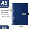 A5 Ring Binder Notebook with Custom Iron Clip, Removable Notepad, and Stylish Cover for Business or Office.