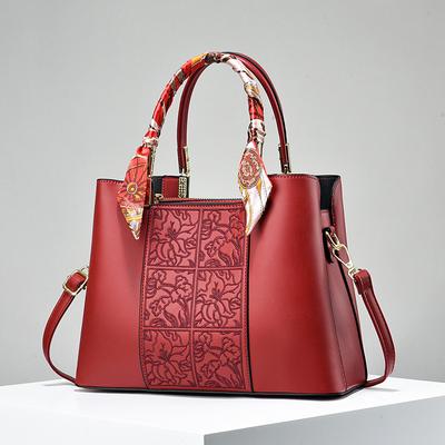 Neue Stil frauen Tasche Stickerei Mittleren alters Frauen Tasche Mutter der Stil Große Kapazität Handtasche