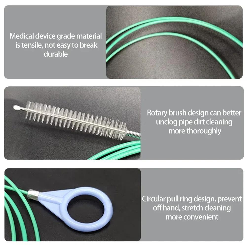 3m/5m Car Drain Dredge Cleaning Brush Auto Sunroof Drain Hole Clog Brush Long Hoses Cleaning Tool Universal Drain Pipe Cleaner