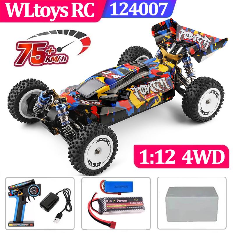 75 KM/H WLtoys 124016 124017 60 KM/H 144001 Rc Electric 4wd Battery High Speed Atv Remote Control Drift Rc Cars for Adults Toys