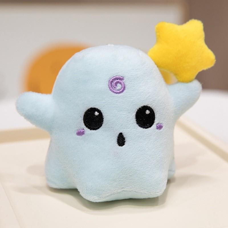 Charming Ghost Plush Backpack Accessory In Various Colors Soft And Cute Short Plush Toy