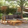 VidaXL Ensemble de canapés de jardin 5 pièces avec coussins en bois d'acacia et rotin 3278895